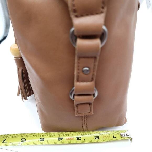 The Sak Purse Bag Satchel Leather Laurel Canyon Tobacco Moroccan Perforated - Picture 9 of 9